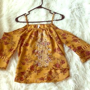 Floral off the shoulder blouse